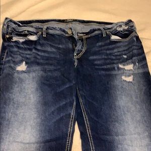 Silver plus size jeans. 24wX33